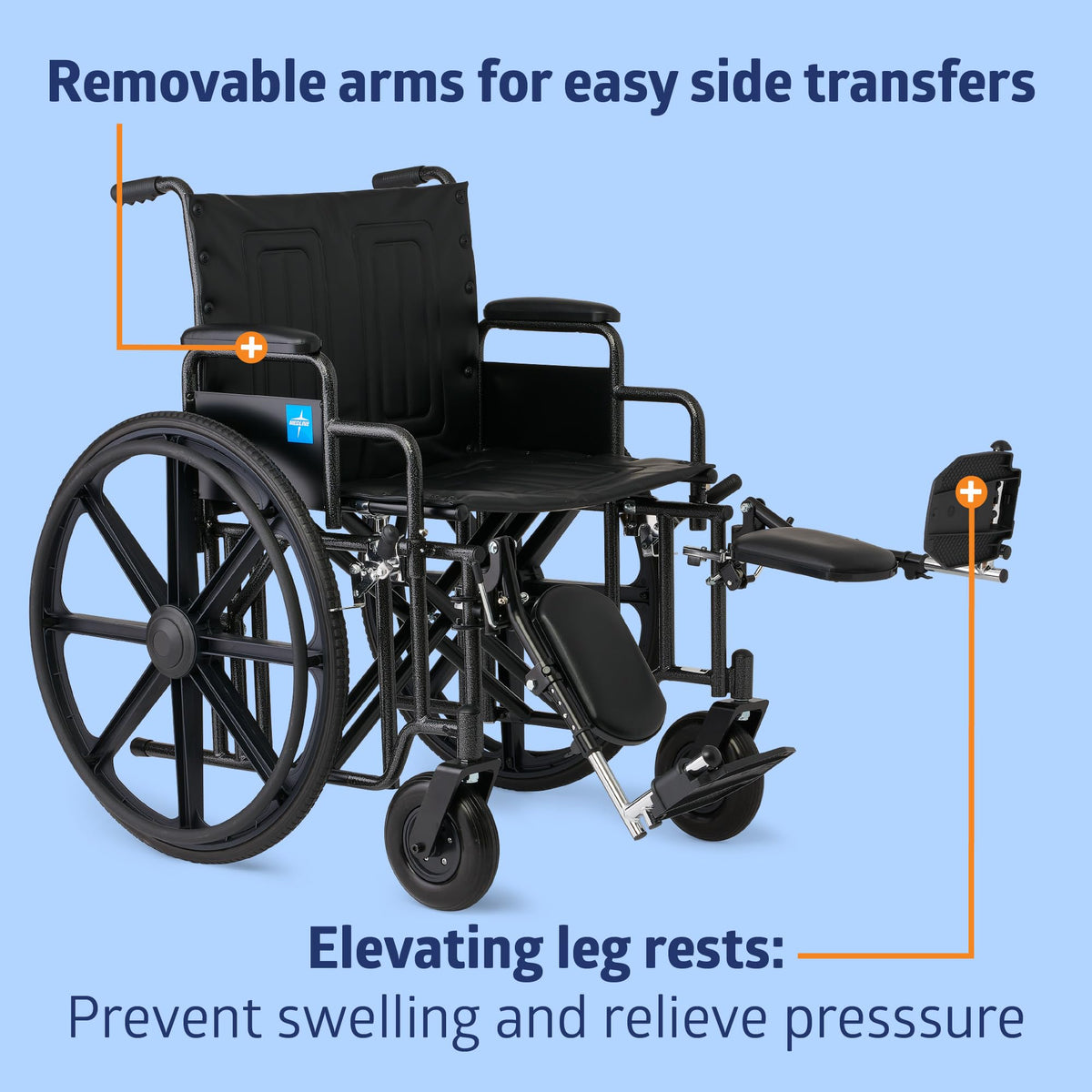 Extra-Wide Bariatric Wheelchair with 22" Wide Seat Z214
