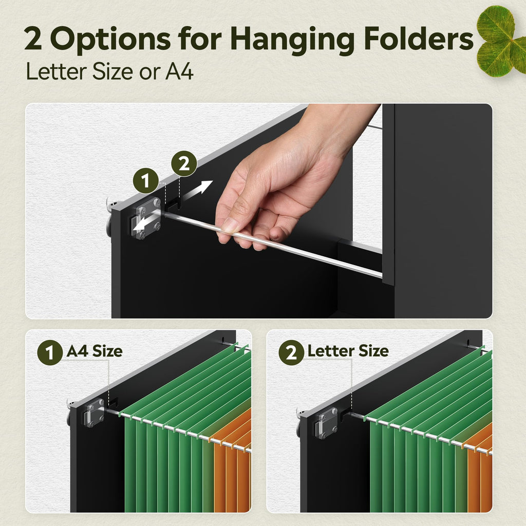 3 Drawer Wood File Cabinet with Lock V486003