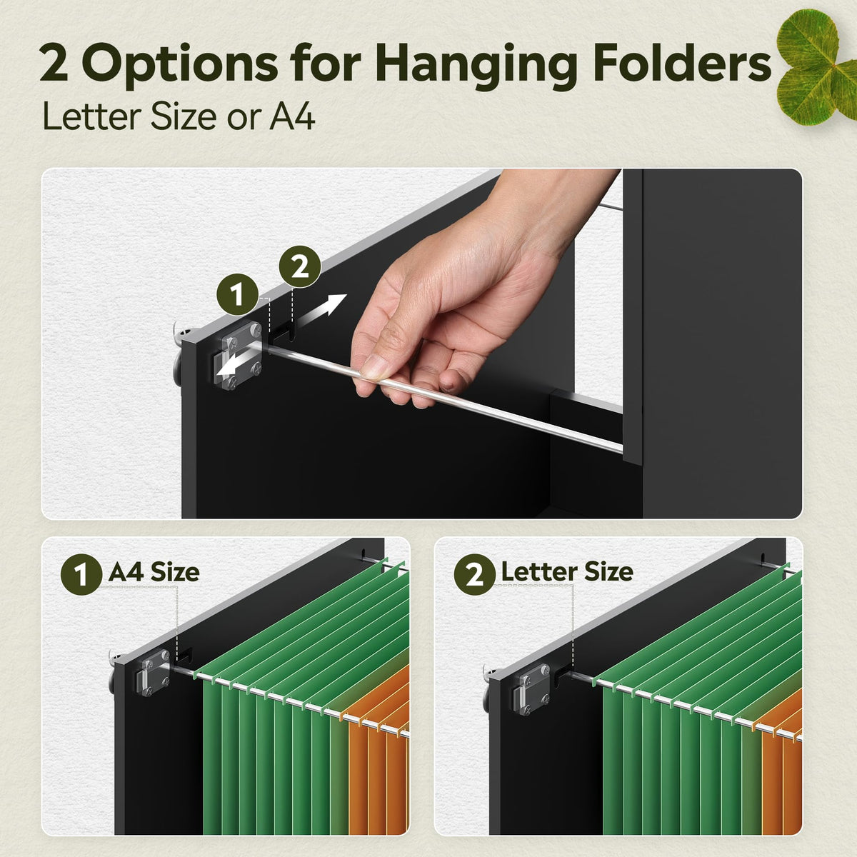 3 Drawer Wood File Cabinet with Lock V486003