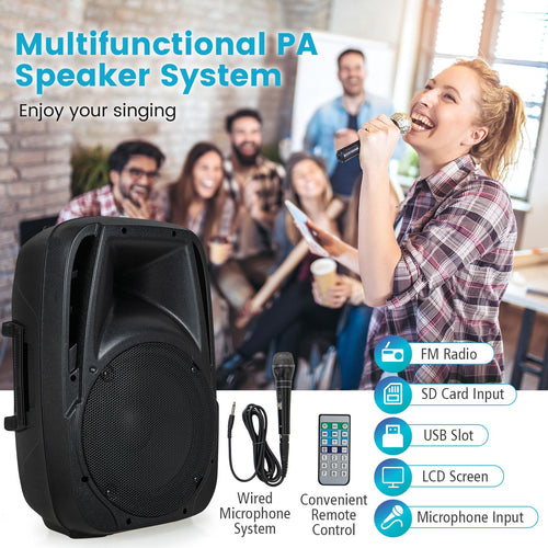 1600W 2-Way Powered PA Speaker System I69690