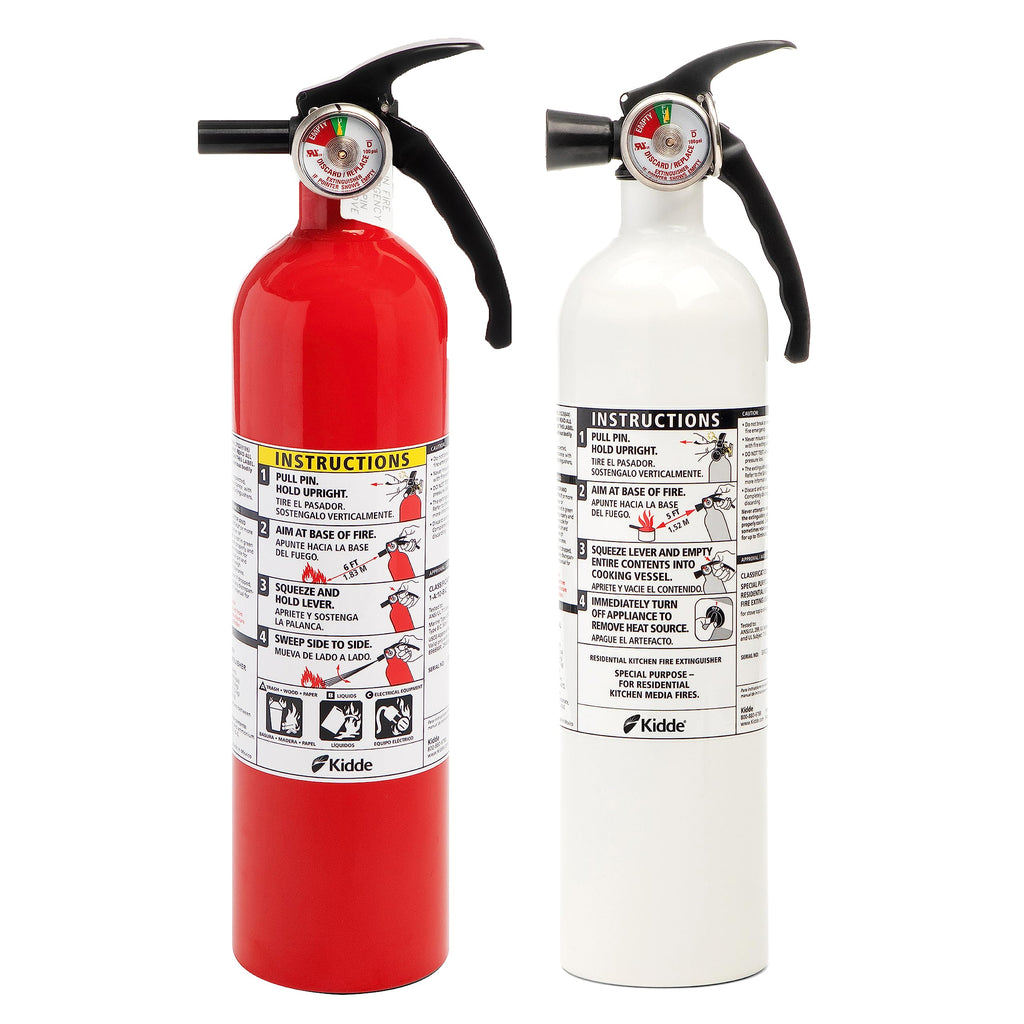 2 Pack Red Dry Chemical Fire Extinguisher with Mounting Bracket C31613