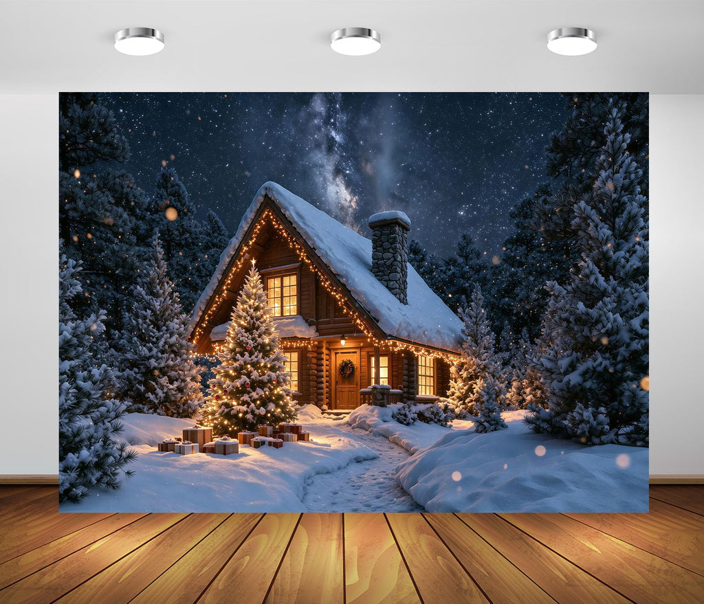 15x8ft Fabric Christmas Backdrop A638363