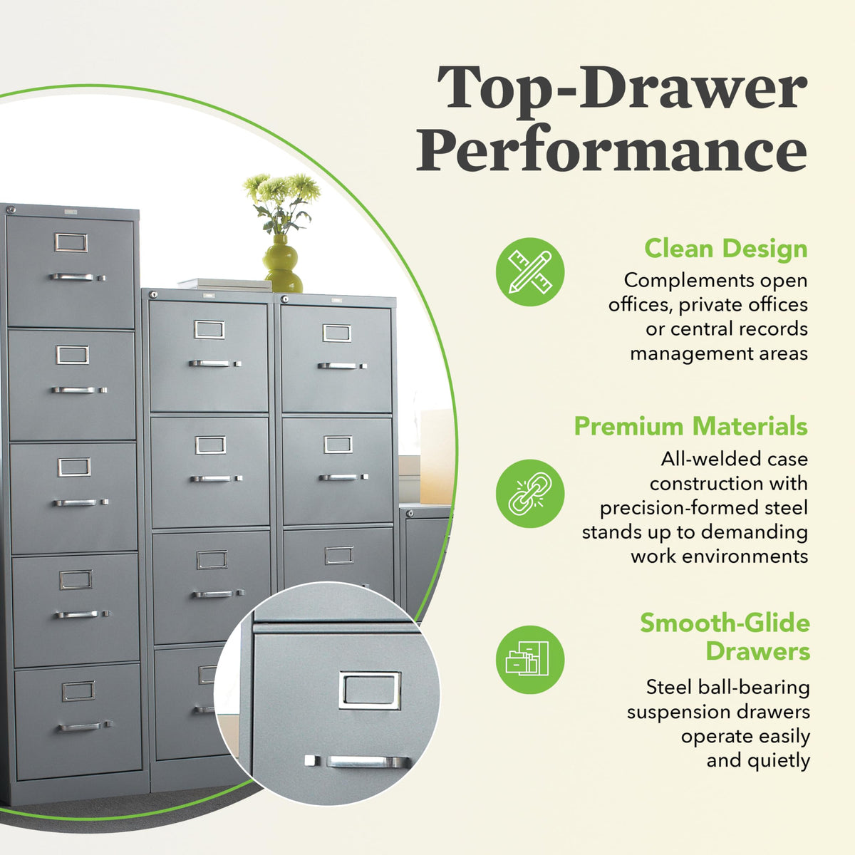 Black 4 Drawer File Cabinet Y66072