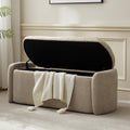 Khaki Upholstered Storage Bench V75555
