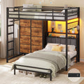 Twin Over Twin Bunk Bed with 8 Drawers and Storage Headboard G1068