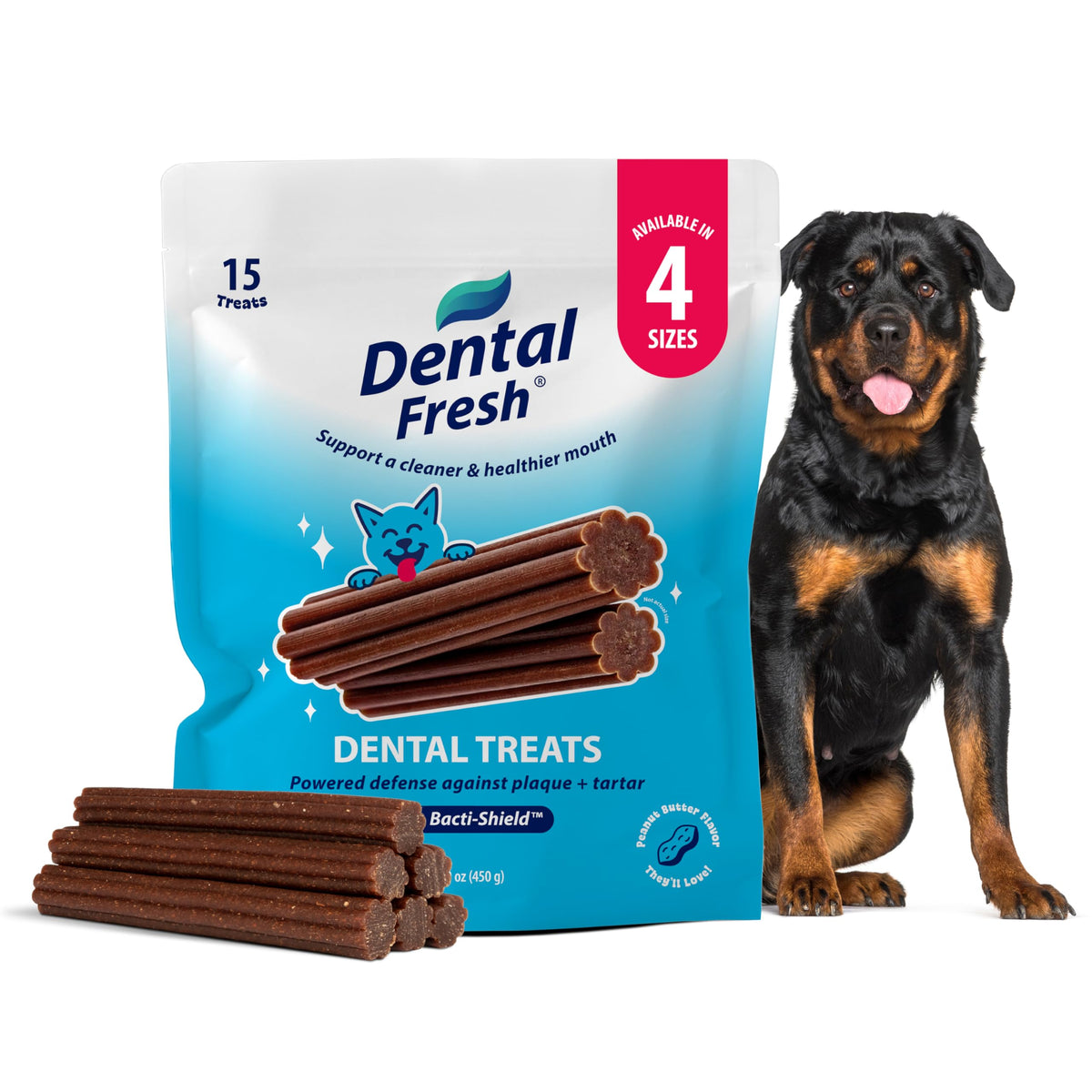 15 Ct Dental Treat Sticks for Large Dogs J40830