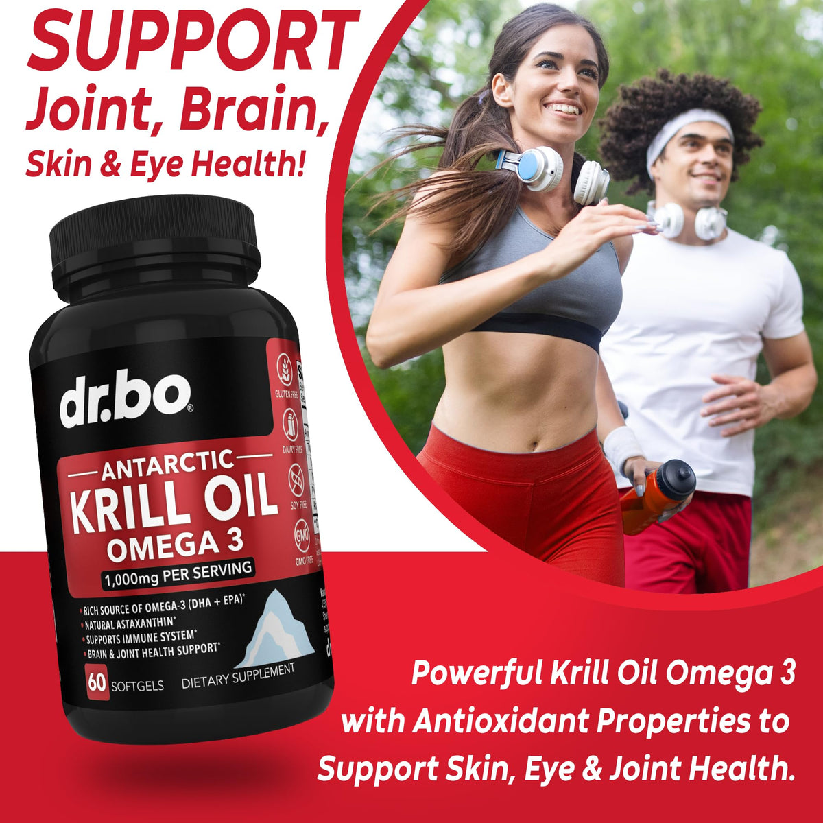 Krill Oil Omega 3 500mg 60 Softgels T47662