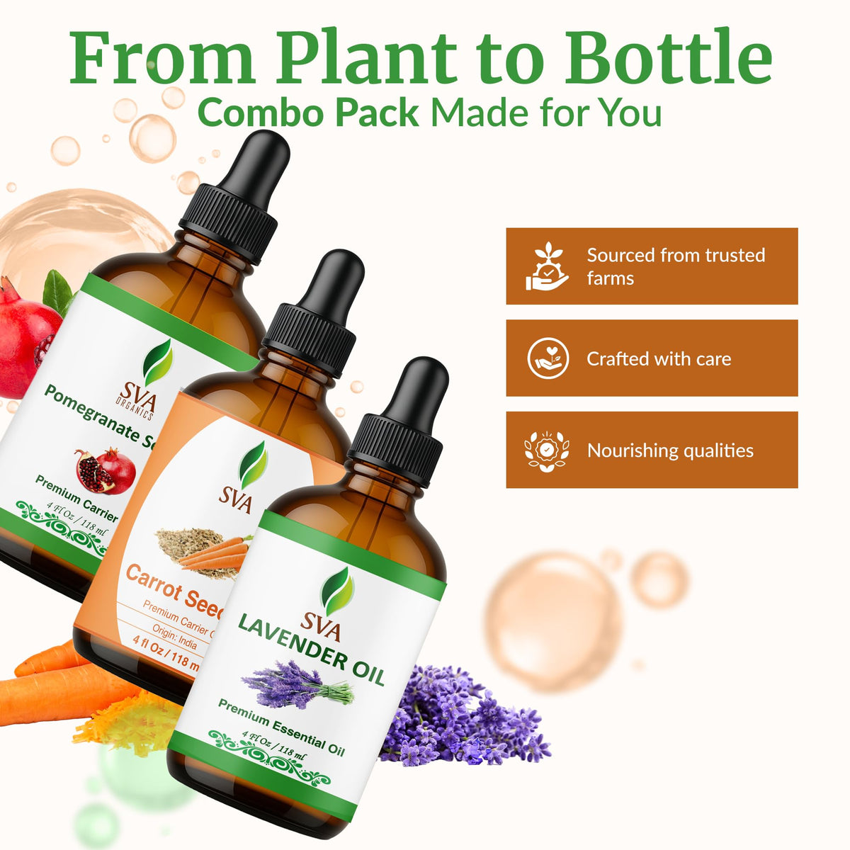 Glass Bottles with Droppers, 4 Fl oz (118 ml) P61344