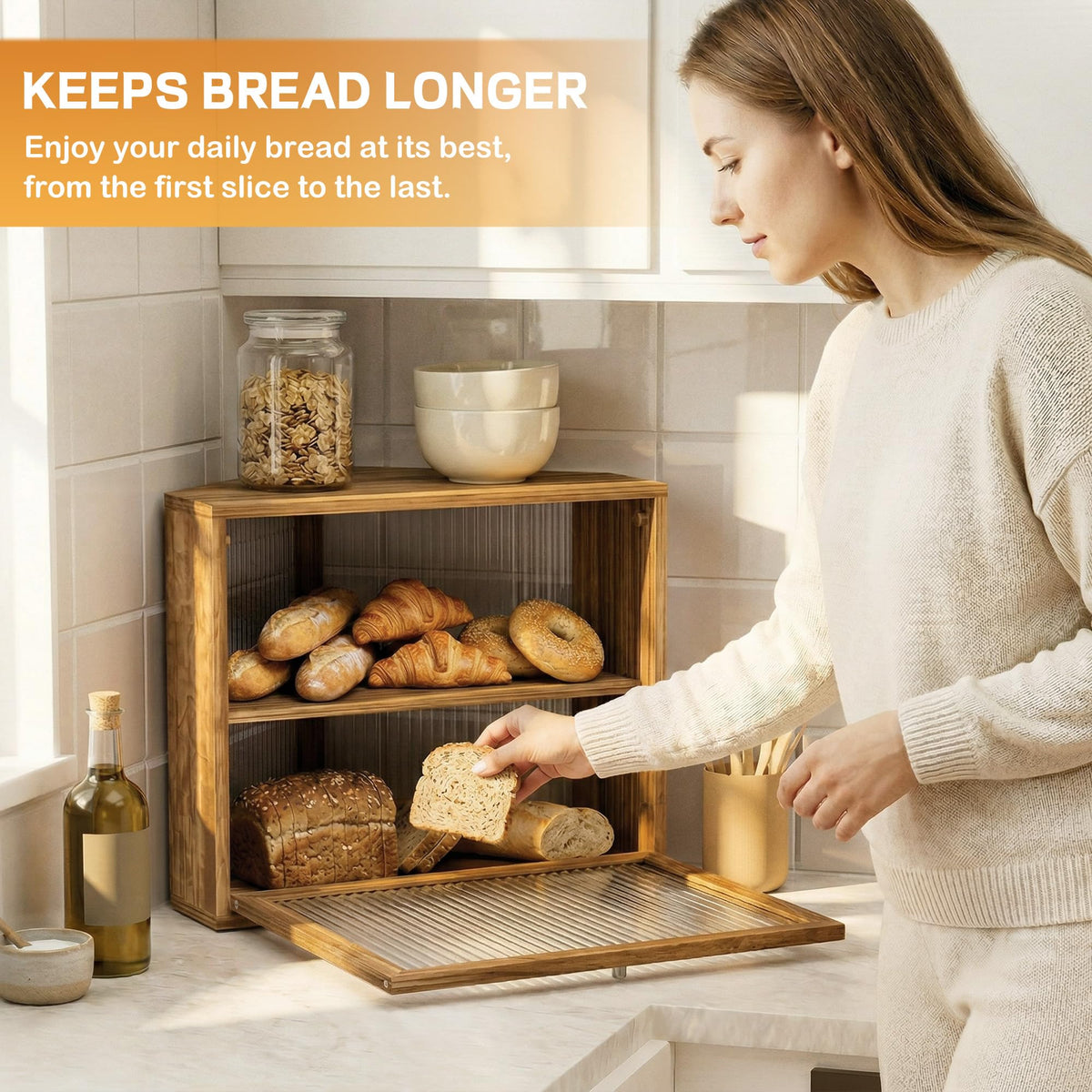 Double Layer Bread Box O87413