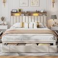 Queen Bed Frame with 3 Storage Drawers & Headboard X298