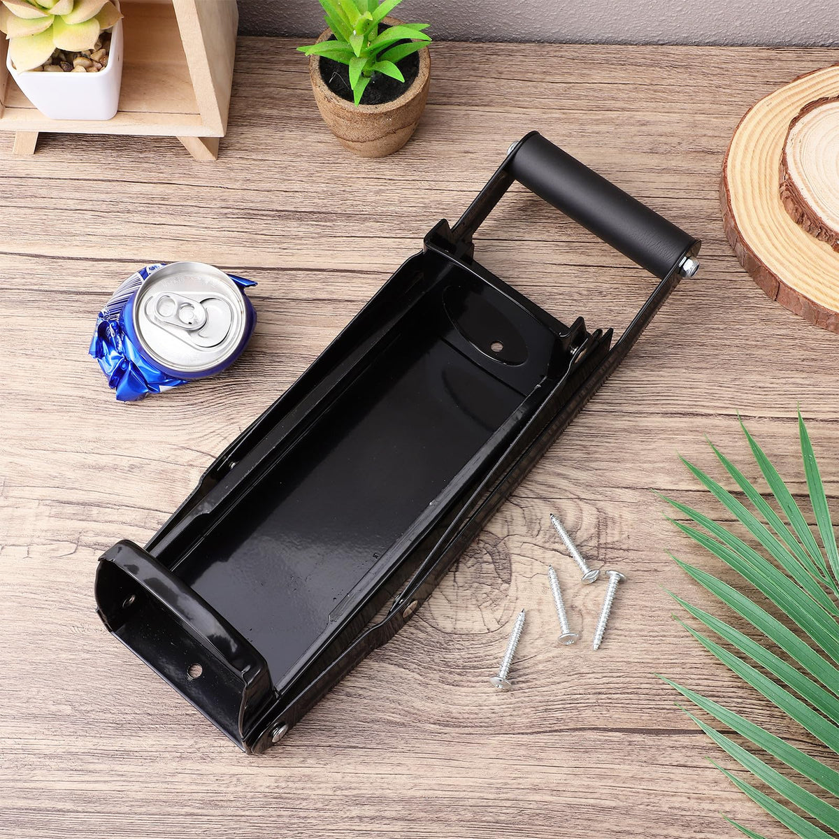 Wall Mounted Stainless Steel Can Crusher with Bottle Opener P537
