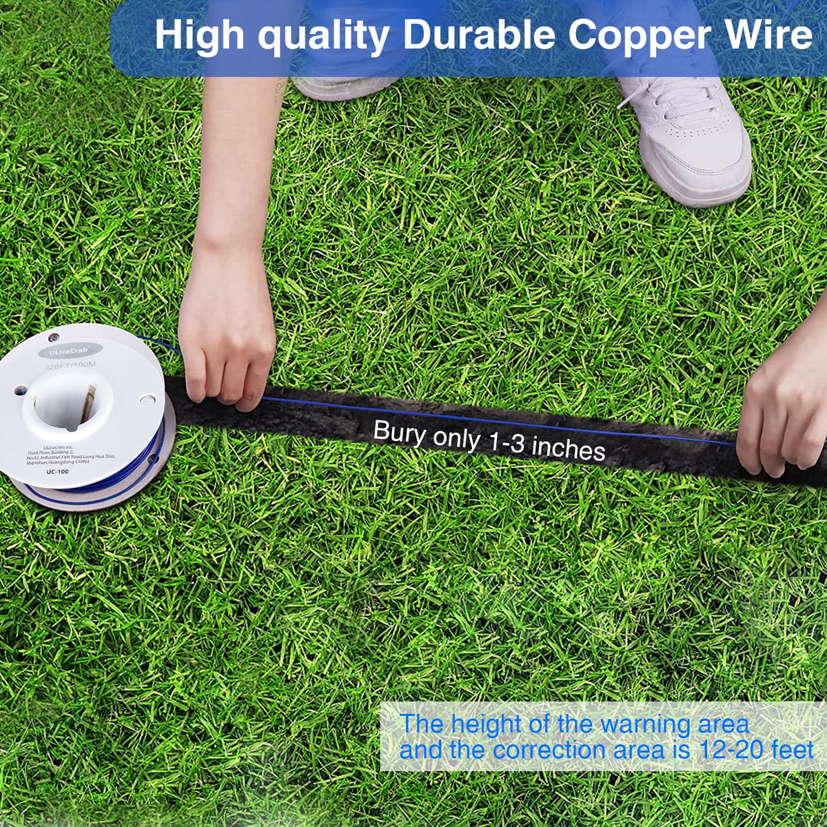 In-Ground Electric Dog Fence System with Waterproof Training Collar L615445